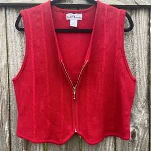 Vintage 90’s sweater vest with zipper size large